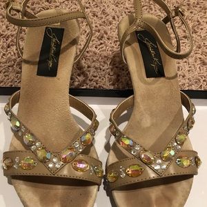 Johnathan Kayne Taupe and Iridescent heels